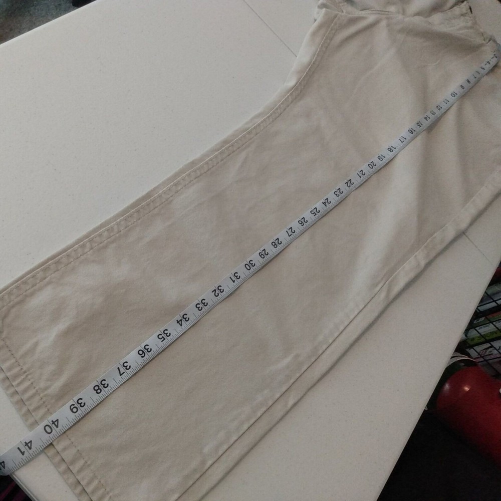 VTG Lee Rider Jeans Women's High Rise Mom carpenter cream color wide leg - Picture 7 of 7